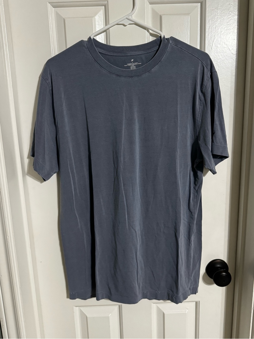 Fabletics Classic Men's Crew Neck T‑Shirt in Slate Blue